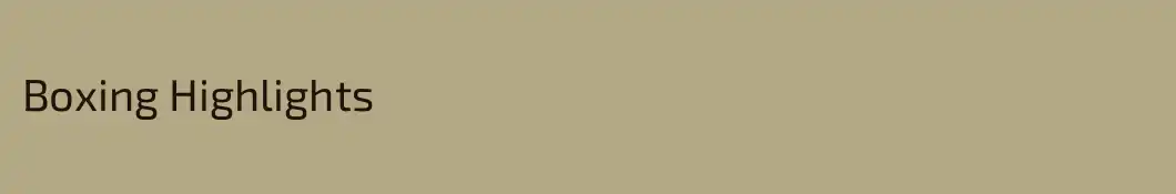 Boxing Highlights 